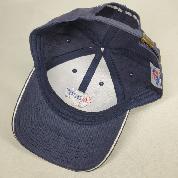Car Quest Auto Parts Logo Hat Blue Strapback Canvas Trucker Cap Curve Bill NWOT - Picture 8 of 12
